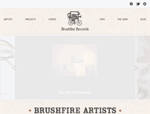 Tablet Screenshot of brushfirerecords.com